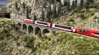 Rugnux Viadukt auf dem Albulamodell 2026