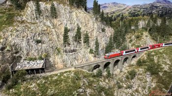 Rugnux Viadukt auf dem Albulamodell 2026