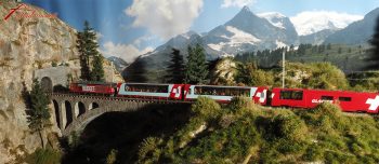 Glacier Express auf Val Verda Viadukt